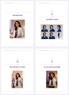 Páginas interiores ilustradas del ebook sobre influencers virtuales