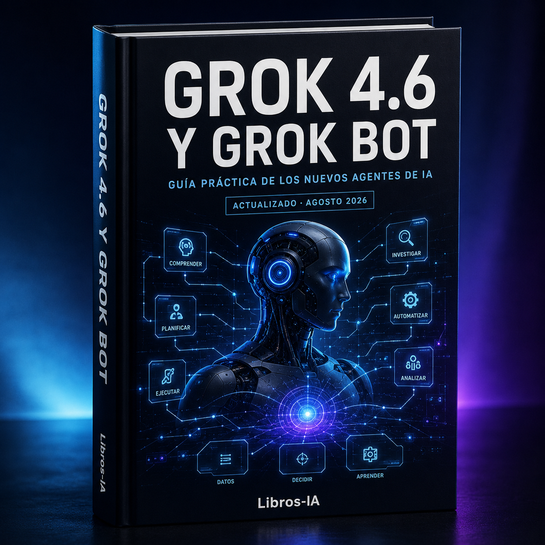 Mockup del ebook Grok 4.6 y Grok Bot de Libros-IA